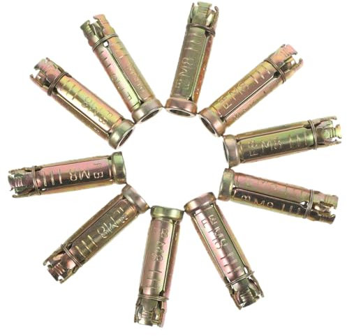 KITANDOVE Ancrages Moletés Pour Béton 10 Pièces En Acier Boulon D'ancrage À Enfoncer