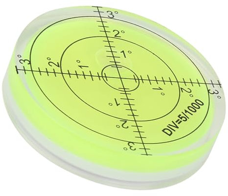 Haosie Niveau à Bulle 60mm, Mini Niveau à Bulle Ronde de Poche, Niveau à Bulle Rond, avec Échelle, pour l'Équilibre de la Plate-Forme de Caméra (6 * 6 * 1.2 cm)