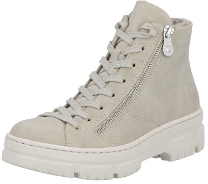Rieker Z7410 - Stivali stringati, da donna, 37 EU, colore: Beige, beige., 37 EU