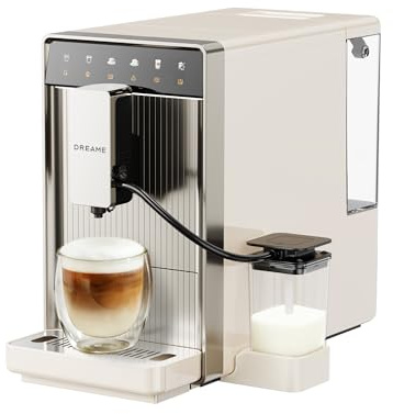 DREAME Ecceluxe Slim Macchina per caffè Completamente Automatica, Dimensioni Compatte, Gusto da Barista, Pulizia Automatica Completa del Circuito, Schermo a un Tocco per Cinque Varietà di Caffè