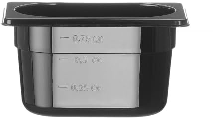 HENDI Recipiente Gastronorm 1/9 - PC - Negro - 1 L - 176x108x(H) 100 mm