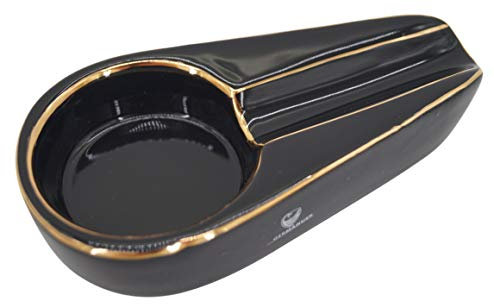 GERMANUS Cera Cendrier pour cigares Noir