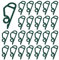 KINBOM 100Pcs Christmas Light Gutter Clips Eavestrough Clips Plastic Xmas Light Hanging Hooks for Outdoor Home, Compatible with LED Decorative String Lights (Green)