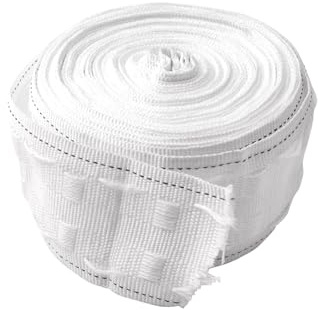 INCREWAY Nastro plissettato per tende, 10 metri, con larghezza di 5 cm, tende per tende fai da te, nastro plissettato bianco