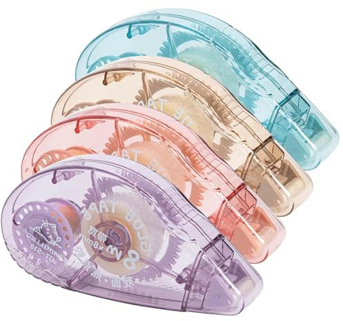 DOETYD 4 PCS Glue Roller 8mx8mm Double Sided Tape Dispenser Adhesive Glue Tape Roller Scrapbook Runner Tape Supplies for Crafting, Scrapbooking, Cards, Journal, Photo