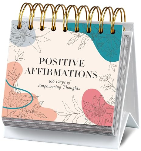 Daily Affirmation Calendar Mother's Day Gift Motivational Quotes Desk Calendar for Women Girls Positive Standing Flip Daily Undated Inspirational Calendar for Classroom Office Desk Decor