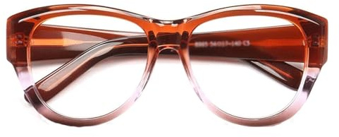 WxuuLTGJR Glasögonbågar för Damer Överdimensionerade Retro Glasögonbågar Lätt Vikt Bekväm Acetat Ram Brown
