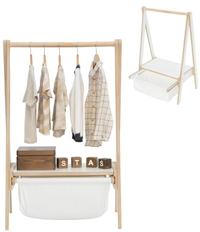 MAMOI® Kleiderstange für Kinder Kinderzimmer | Kinderkleiderstange Kinder Kleiderständer Baby | Garderobenständer | kinderkleiderschrank | Kindergarderobe