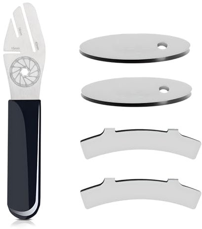 MYHOGOOD 5 Pcs Disc Brake Rotor Tool, 3 Slots Stainless Steels Bicycle Disc Brake Pad Spanner Bike Tool, Bike Disc Brake Rotor Alignment Tool for Mountain and Road Bike