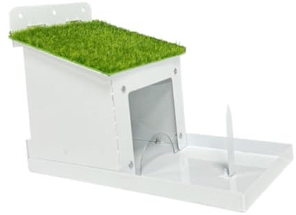 Gralara Station d'alimentation pour écureuils en métal, Distributeur de Nourriture, Compact et Stable, Maison d'écureuil, mangeoire pour, pour pelouse,