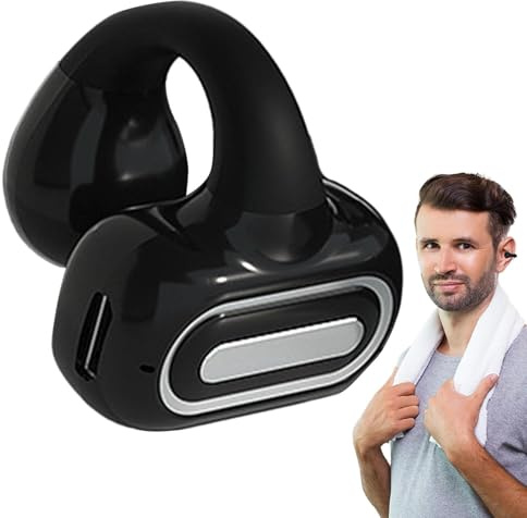 Cuffie wireless auricolari aperte - Clip Earbuds, Stile di conduzione osseo | Dispositivo audio 5.3 impermeabile, musica di 12 ore e supporto per chiamate, sul design per la palestra che