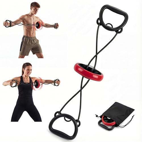 Fun Family Workout Challenges Portable Chest Exercises Trainer,Button-on-a-String Arm Resistance Bands,Chest Clip Muscle Expander,Twister Muscle Arm Strength&BicepsTrainer,Teen Gifts (38“)