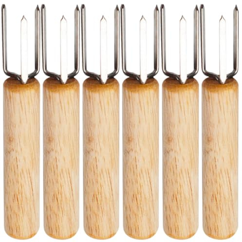SAFIGLE Lot de 6 Fourchettes à Maïs en Inox Multifonctions, Porte-épis Compact pour Barbecue et Camping, Accessoire Portable pour Brochettes, Pique-niques Cuisine Extérieure