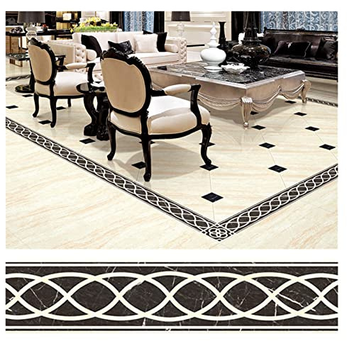 YGMNQAL Rodapies Autoadhesivo Pegatina de pared autoadhesiva de zócalo impermeable de 5 metros, pegatinas de suelo de borde de cintura, azulejos rústicos 3D, bordes de papel tapiz Vintage(C)
