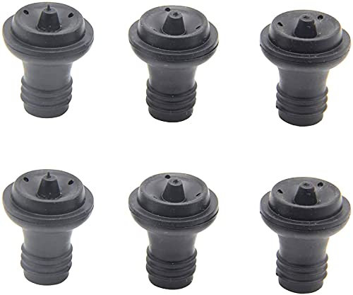Wine Saver Vacuum Stoppers - Set of 6 Rubber Stoppers for Wine Preservation