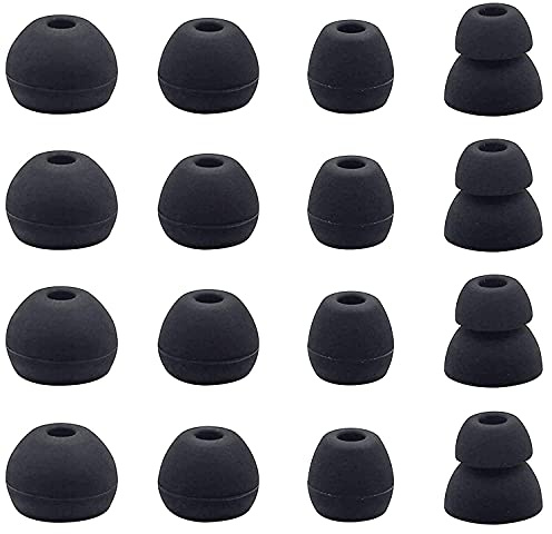 BLLQ Ohrstöpsel Kompatibel mit Beats Flex, Ersatz Ohrstöpsel für Beat s Flex Wireless Ohrhörer, 8 Paar, Schwarz