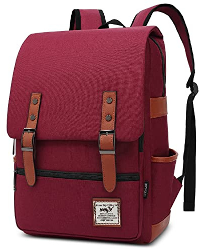 DORRISO Herr Dam Ryggsäck Mode Ryggsäck Canvas Collegeväska Skolväska med stor kapacitet för 16 tum Anteckningsbok Bokväska Arbete Resa Klättring Fotvandring Fritidsdagar Semester Dagsryggsäckar