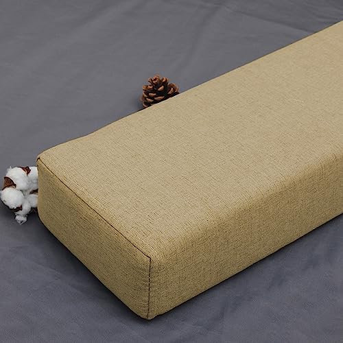 RAKTOV Kopfteil-Kissen für Doppelbetten, Wandseite zwischen der Naht, Bettlückenfüller, Doppelbett-Matratzenverbinder für Zuhause/Hotel, 120 x 10 x 5 cm, kaffeefarben