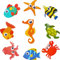 QianFenShi 9Pcs Antiscivolo Vasca da Bagno Bambini,Adesivi Antiscivolo Vasca da Bagno,Adesivi Vasca da Bagno Scale,Adesivi Antiscivolo Doccia Adesivi Vasca,Impermeabile e Durevole,(Sea Creature)