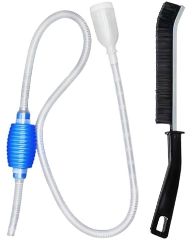 EHDWXVZM 1 tuyau d'eau d'aquarium, 1 brosse, changement d'eau d'aquarium, nettoyeur de sable, pompe à siphon manuelle, filtre de changement d'eau pour aquarium, kit de nettoyage d'aquarium