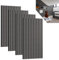 ACXIN Set di 4 pannelli acustici in legno 3D, da parete, in vero legno di quercia, in feltro acustico, 120 x 60 cm, pannelli acustici, per corridoio, soggiorno, ufficio, antracite