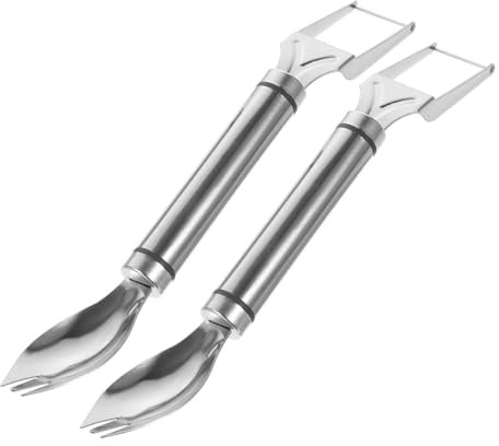 Alipis 1 Set Forchetta Affetta Anguria Taglierine Inossidabile Carotaggio Fette Set Cucina Tagliafrutta Per Anguria Taglia Frutta Affettatrici A Forchetta Per Anguria Silver 2 Pezzi