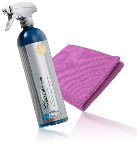 Koch Chemie Insect & Dirt Remover 0,75 l incluso panno in microfibra per rimuovere insetti auto, spray per insetti auto
