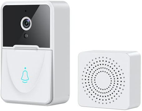 Uadme Klingel Mit Kamera Kabellos, Smart WiFi Video-TüRklingel Eingebauter Lithium-Akku 1000 Mah FüR Zu Hause