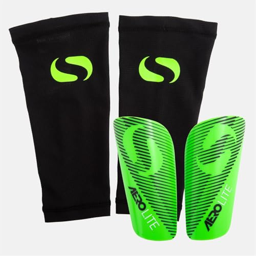 Sondico Aerolite High Performance Shin Guards Green/black Child (XS)