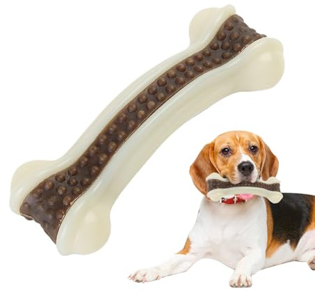Genérico Hueso mordedor de Perros | Snack de Nailon para la dentición Interactivo,Hueso Masticable | para Cachorros y masticadores agresivos, Uso en