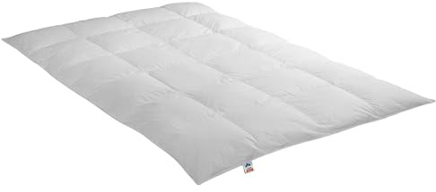Irisette Daunendecke Nora warme Winterdecke mit Bezug aus 100% Baumwolle. Füllung aus 100% Daunen der Klasse I, 155 x 220 cm, Öko-Tex Zertifiziert, produziert nach deutschem Qualitätsstandard