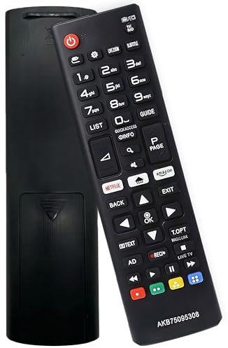 Universal LG TV Remote Control Replacement for LG Smart TV’s (with Netflix & Amazon Buttons) - Works Straight Away, No Setup Required - AKB75095308 - Universal TV Remote Control