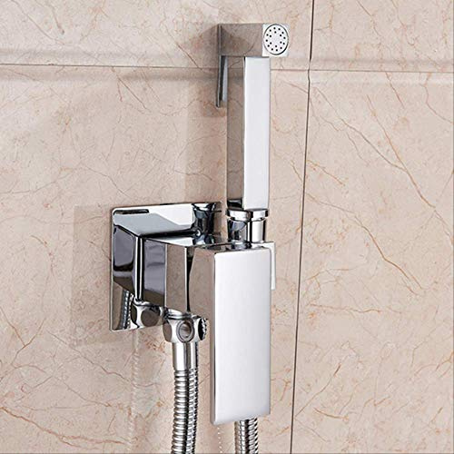 Rubinetto Per Bidet Rubinetto Per Doccia In Ottone Miscelatore Per Rondella Miscelatore Per Acqua Calda Fredda Gru Quadrato Per Doccia Spruzzatore Rubinetto Per Wc Rubinetti Per Wc Chrome Polish