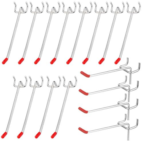 Dtoterul Crochet Métallique pour Panneaux Perforé 30 Pièces Assortiment Crochet pour Panneaux Perforé