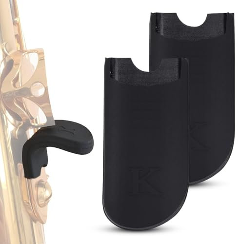 Saxophon Daumenstütze, 2 Stück 1,77x0,87x0,28 Zoll Gummi Altsaxophon Daumenstütze Daumen Hülse Kissen Pad Schwarz Thumb Rest Daumenauflage Kissen Fingerschutz Zubehör für Sopran Alt und Tenor Sax