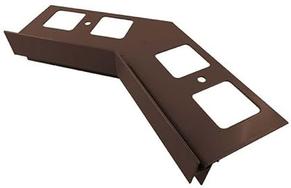 Renoplast® Esquina interior de aluminio 135° para perfil de alero K35 Marrón | Acabado de terrazas y balcones | Suelos de baldosas sobre mortero adhesivo | Sistemas de drenaje de agua Perfil angular