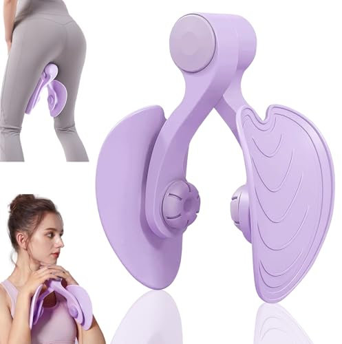Beckenbodentrainer Beintrainer, Trainingsgerät für Weibliches Gesäß, Trimmer-Innenschenkel, Arm-Bein-Trainer, Beinpresse für Postpartum Korrektur Gesäß Beinarm Brust ​Arm und Beintrainer (Lila)