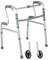 PHARMEDIS - Orthopädisch Leicht Gehhilfe 2 in 1 - Aluminium Seniorenrollator - Rollstuhl für Senioren mit zwei Rädern - Männer und Frauen - Schmal Rollator für Wohnung - Indoor und Outdoor