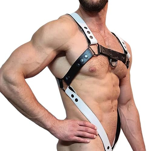 BDSM Adjustable Body Harness Male Leather Harness Tops Men Bondage Harness Belts Punk Rave Costumes Slave Clubwear