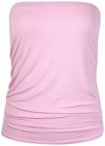 Beach Stone® Ladies Ruched Bandeau Boob Tube Vest Crop Bra Top Womens Boobtube Bandeau Strapless Top Ladies Boobtube Top