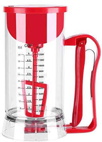 LUNWJJIP Distributeur de pâte à remuer électrique mélangeur alimenté sans Fil séparateur crêpes Cupcake gaufrier Outils de Cuisine