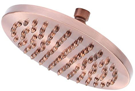 GSZCCZS Schema Doccia con Pioggia da 8 Pollici Porta Doccia ad Alta Pressione Porta Doccia Rotonda in Rame Rosso flaccida con Doccia Cascata Copertura del Corpo Pieno di cogging noz