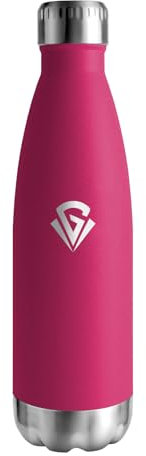 Gourde Isotherme 500ml, Bouteille Isotherme à Double Paroi Anti-Fuite, Bouteille en Acier Inoxydable Sans BPA, Réutilisable, Idéale pour Enfants, Adultes, École, Bureau, Sport, Randonnée, Yoga