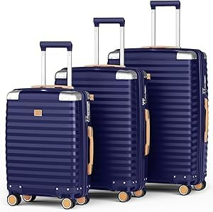 Joyway 3 Piezas Juego de Maletas, Trolley de Viaje Rígidas en PP, Ultraligero Duradero, con 4 Ruedas Dobles Giratorias, Cerradura TSA Ideal para Viajes Familia, Viajes Largos