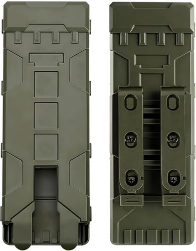 ACEXIER Portacargador táctico Molle para 10 Cartuchos de Calibre 12, Soporte para Recarga, Bolsa para munición, Airsoft y Paintball (Green)