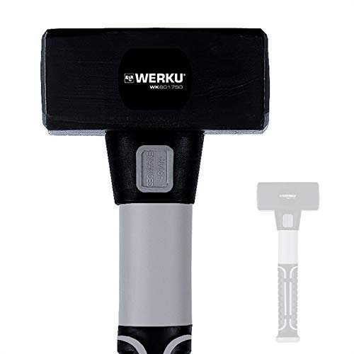 Werku WK601750, Maceta, Largo 265 mm, Peso Cabezal 1500 gr, Medidas Cabezal 108 x 46 x 46 mm, Cabezal Acero Carbono Forjado, Mango Fibra
