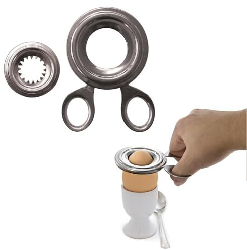 COOK CONCEPT - KU6271 - Coupe-Œuf Coque Argent, 7,70 x 0,50 x 10 cm, Coupez vos œufs en un seul geste précis, Outil Précis pour Oeufs Durs et Mous, Facile à Utiliser et Durable