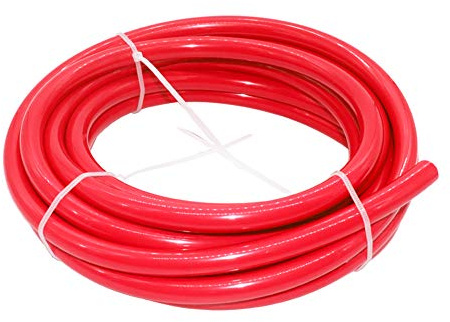 Beduan 10 mm OD Pneumatic Air Line Tubing Nylon Air Hose for Fluid Transfer or Air Brake System 32.8ft (Red)