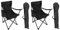 2'er Set Anglersessel Campingstuhl Faltstuhl Anglerstuhl Regiestuhl Schwarz mit Getränkehalter und Tasche