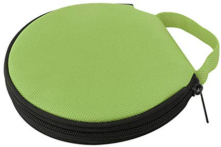 Sac De Rangement pour CD, Couleur Unie Ronde en Tissu Oxford, Voiture, 20 Disques, Sac De Rangement pour CD, Pochette à Glissière Vert Taille Unique